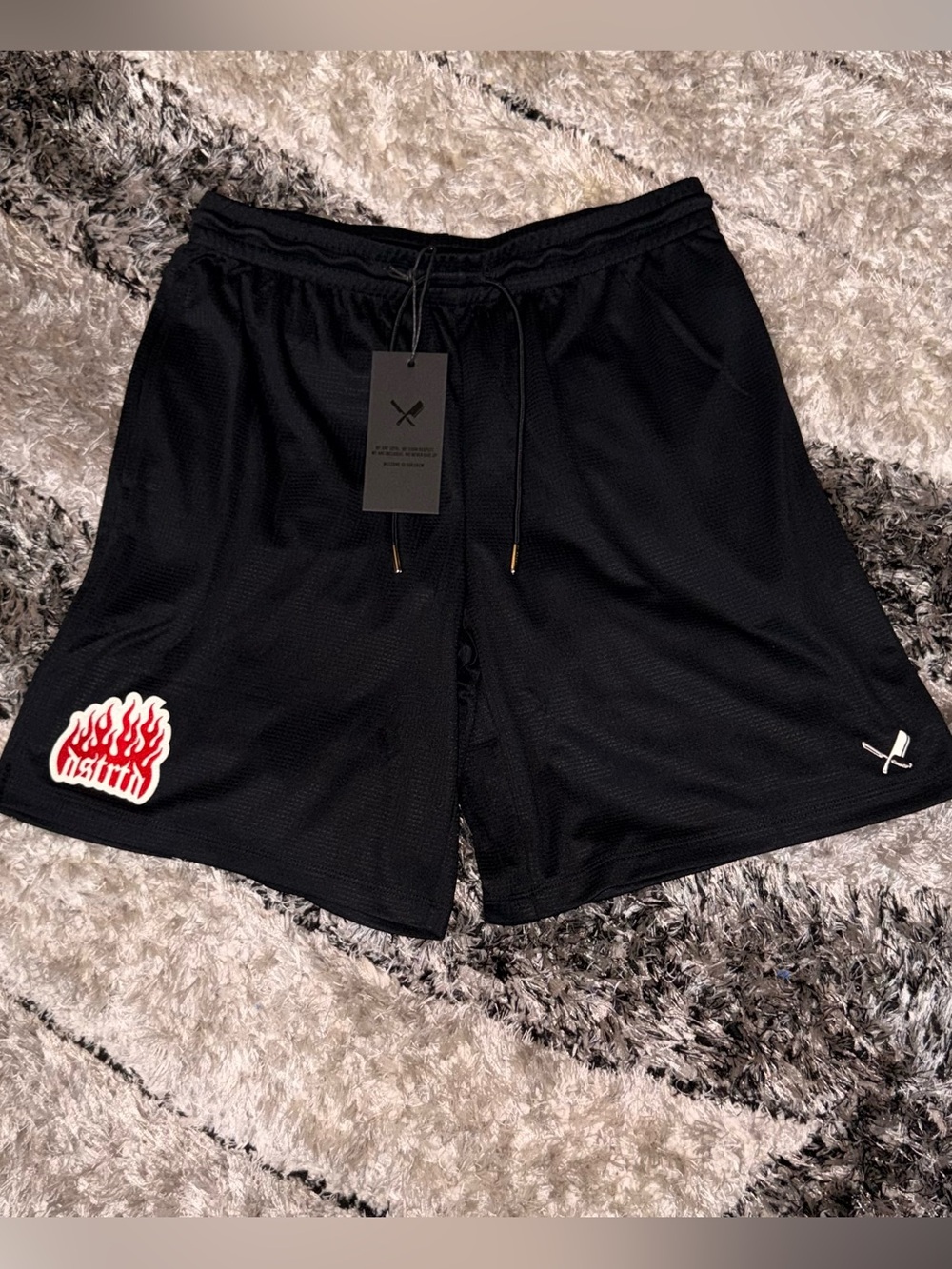 Distorted People Tattoo Forever Mesh Shorts Black Men’s XXL NWT